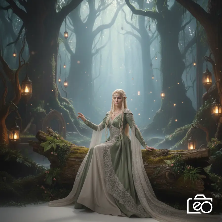 тематична фотосесія з тканиною, з квітами, з крилами